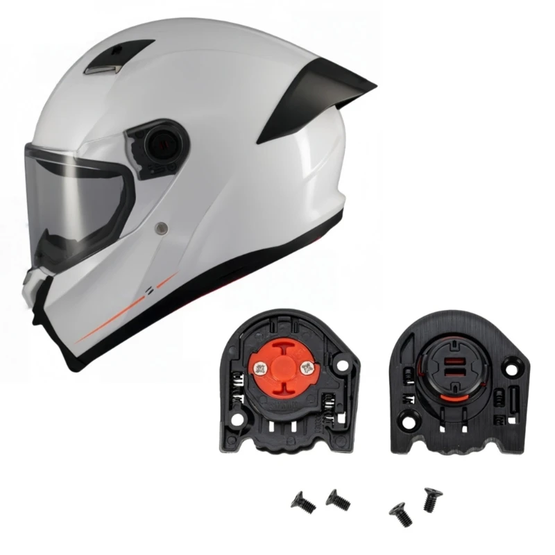 Helmet Visored Locking Base Durability Plastic Construction Effortless On Design