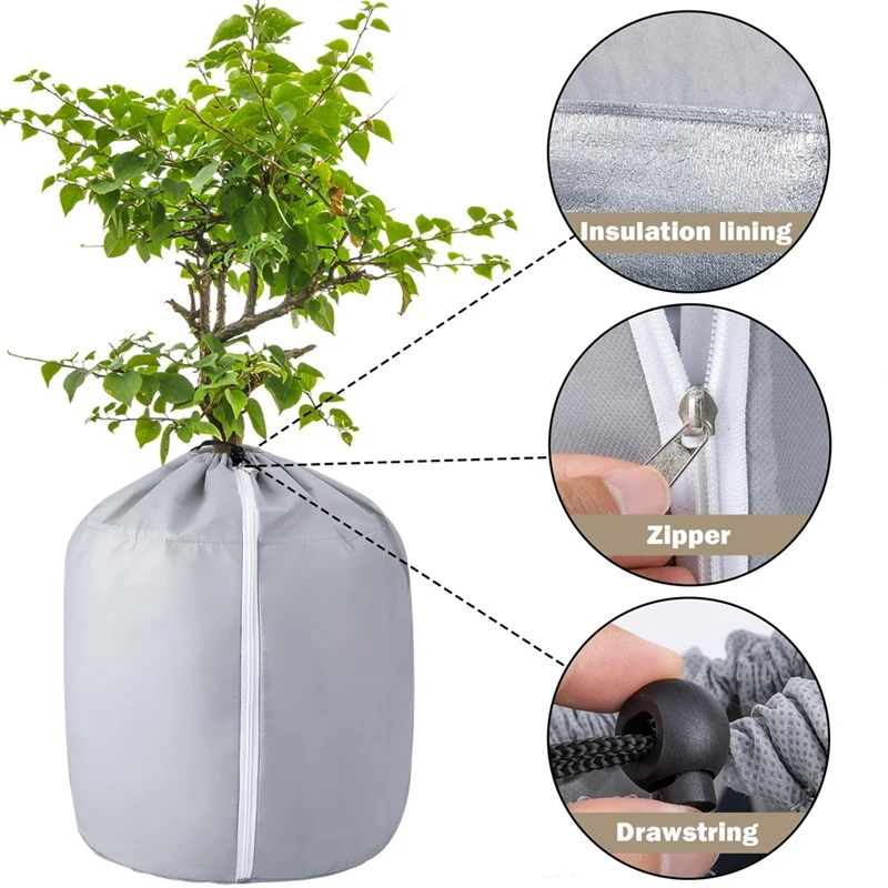 Plant Cover Winter Warm Cover Tree Trunk Frost Protection Cover Anti-Freezing Plant Bag Yard Garden Tree Against Cold-ABWY