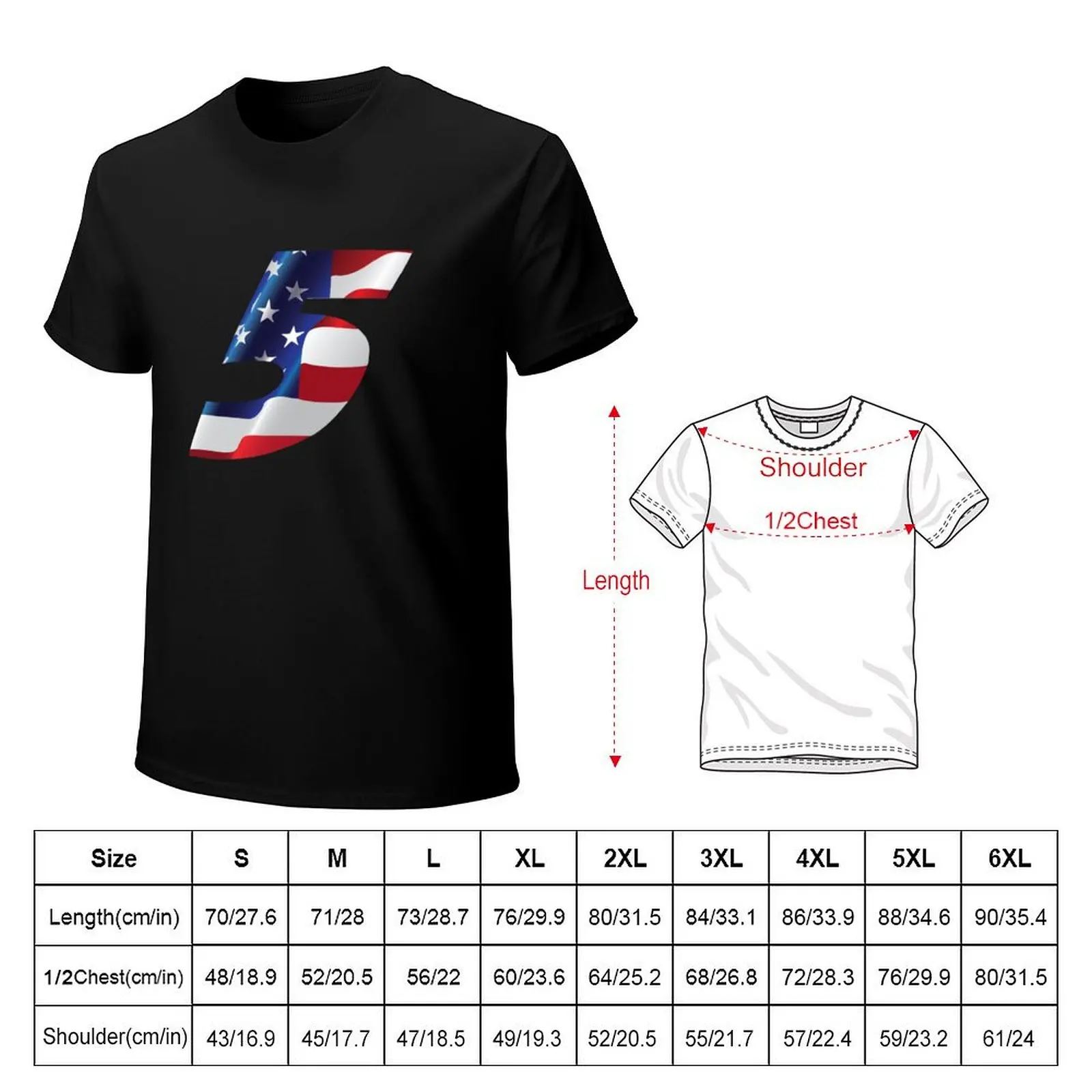 Larson USA 5 T-Shirt Soft Lightweight Cotton T-Shirt