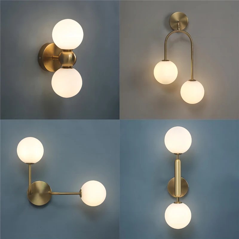 criativo bola de vidro lampadas de parede quarto moderno lampada de cabeceira sala de fundo luzes da parede decoracao para casa luminarias 01