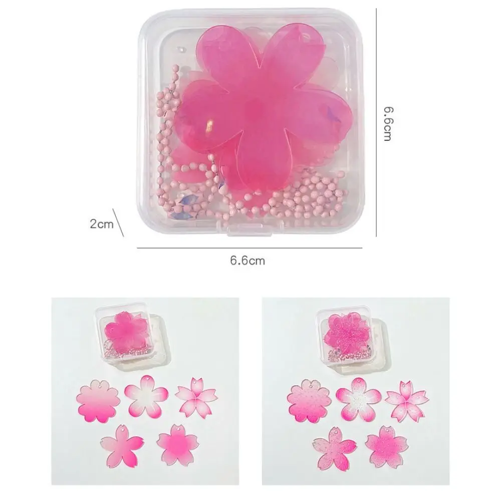 Sakura gradiente de dibujos animados Gooka Set herramienta de pegatinas hechas a mano juego de pegatinas Gooka múltiples materiales divertido DIY juego de tarjetas Goo llavero DIY