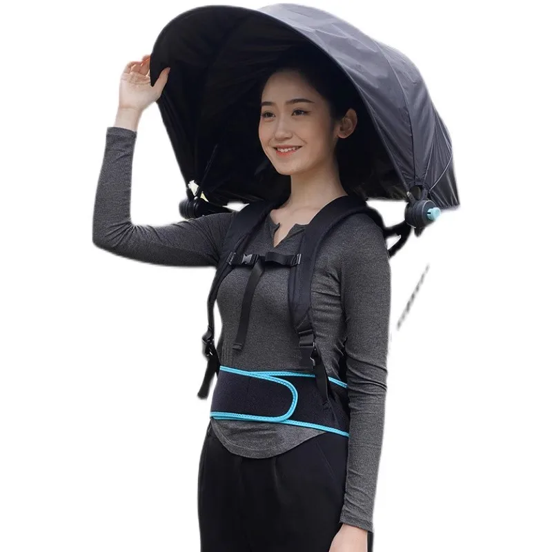 

Fishing umbrella, hands-free backpack tea picking, sun protection, electric scooter, portable for outdoor use