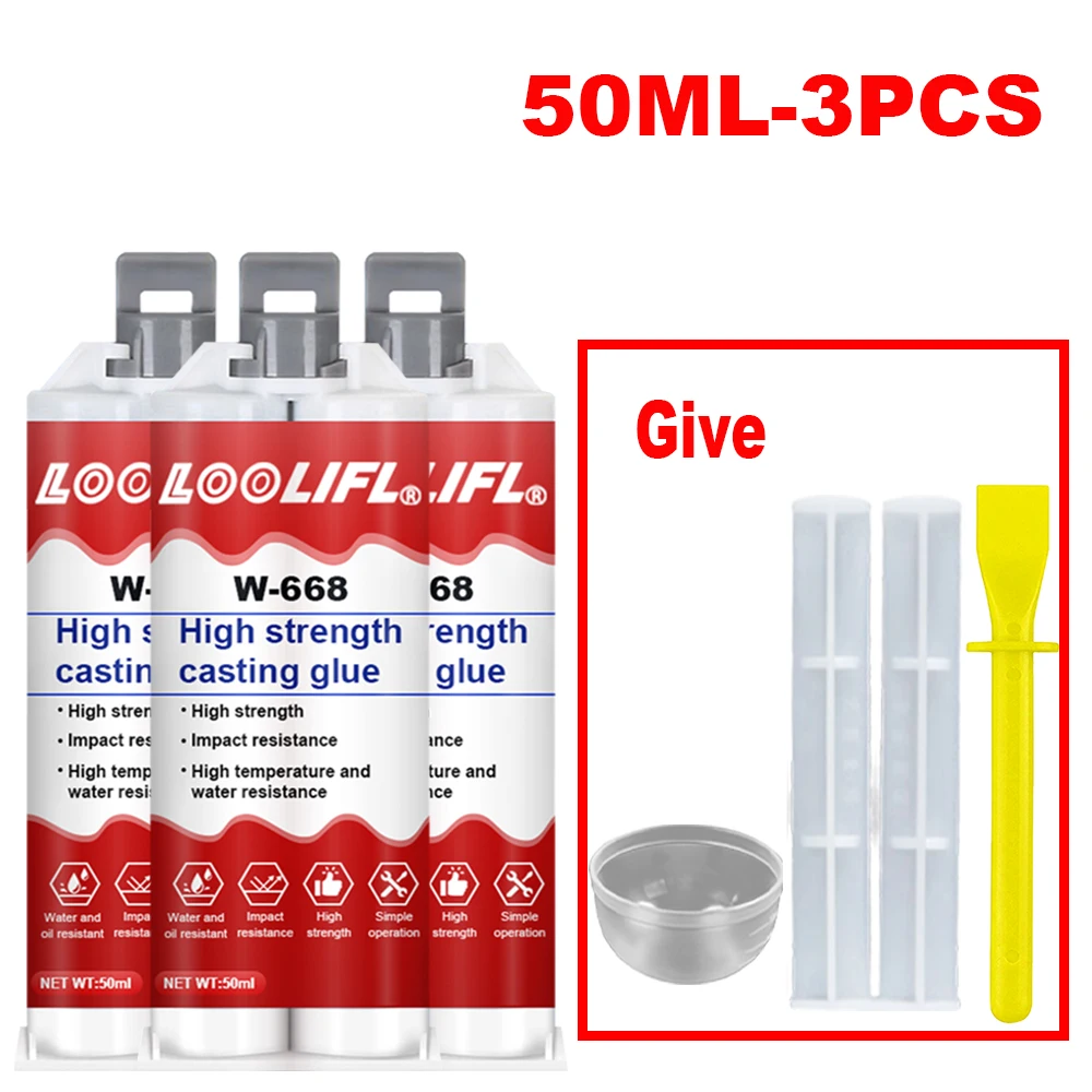50 ml Lassen waterdichte epoxy gietlijm, de sterkste hechtvuller voor metalen, kunststoffen, cementen en diverse materialen!