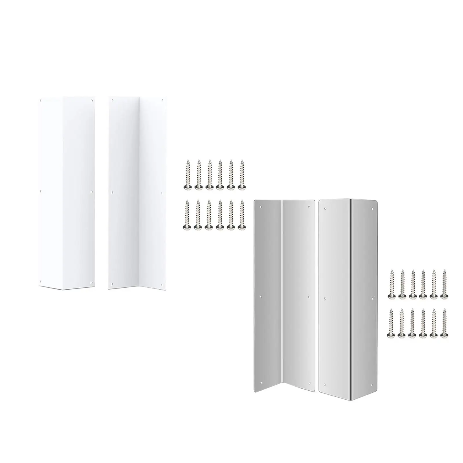 

2x Wall Corner Guards Reinforcement Design Versatile with Screw Wall Decoration for Residential and Commercial for Shopping Mall