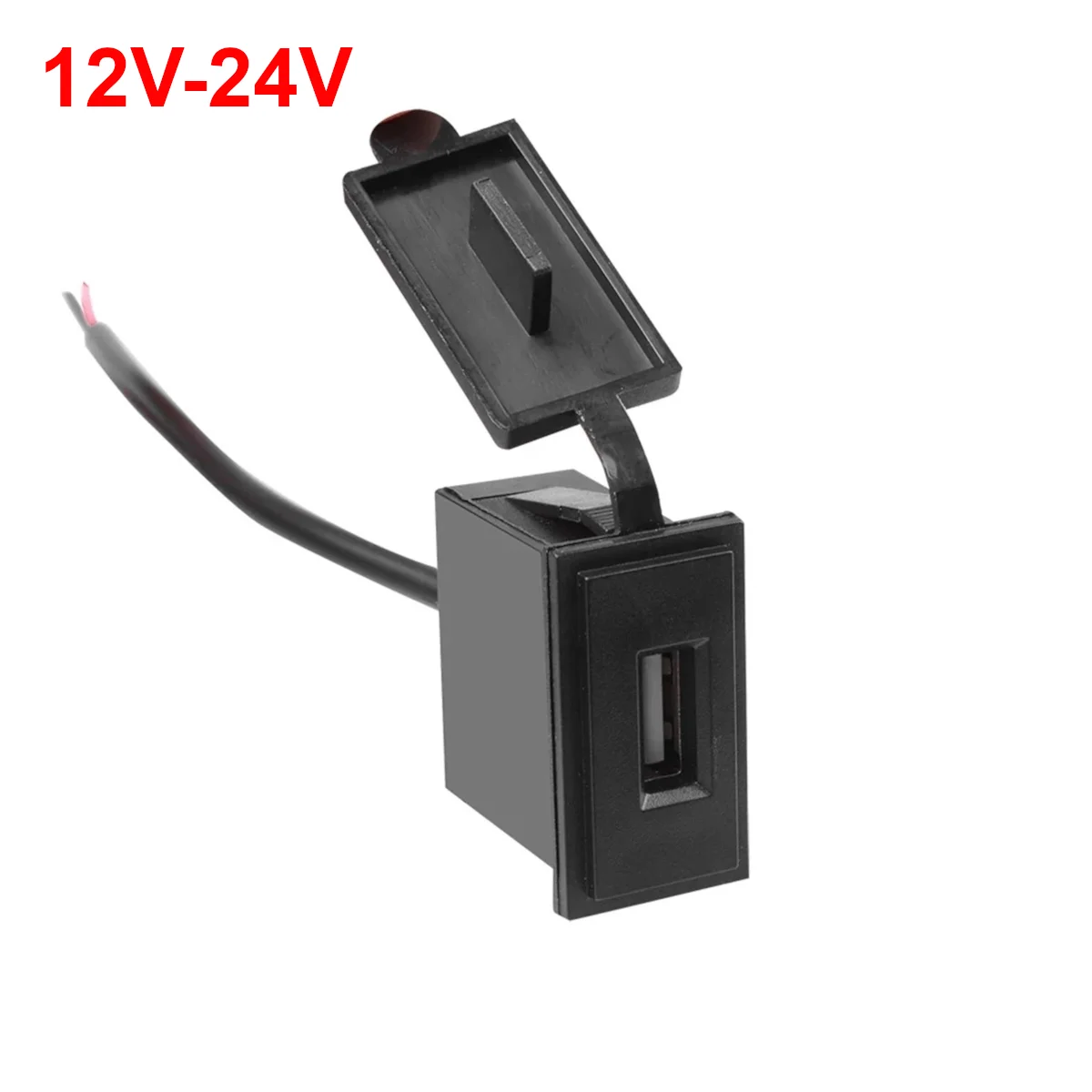 

Waterproof 5V 2.4A Power Adapter Single Port Square Shape 12V/24V USB Car Charger Socket for Motorcycle RV Boat