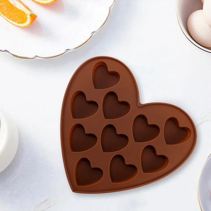 Nuevo 3 uds moldes de silicona con forma de corazón para hacer Chocolate, gelatina, pudín y jabón hecho a mano, moldes cuadrados de hielo con forma de corazón para verano