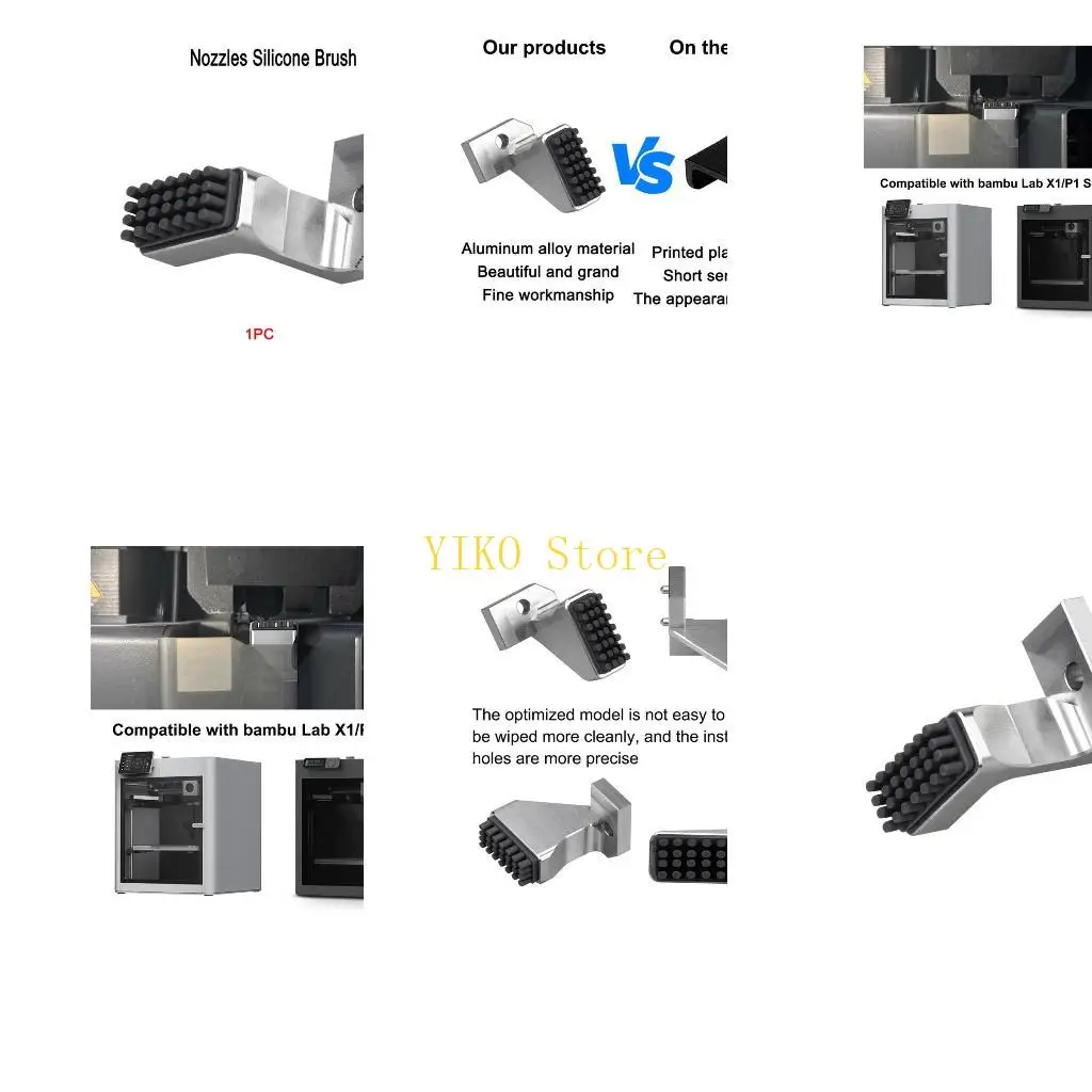 

K32C нежный -инструмент для очистки принтеров Высокий тепловой силиконовый щетка алюминий и EFFI