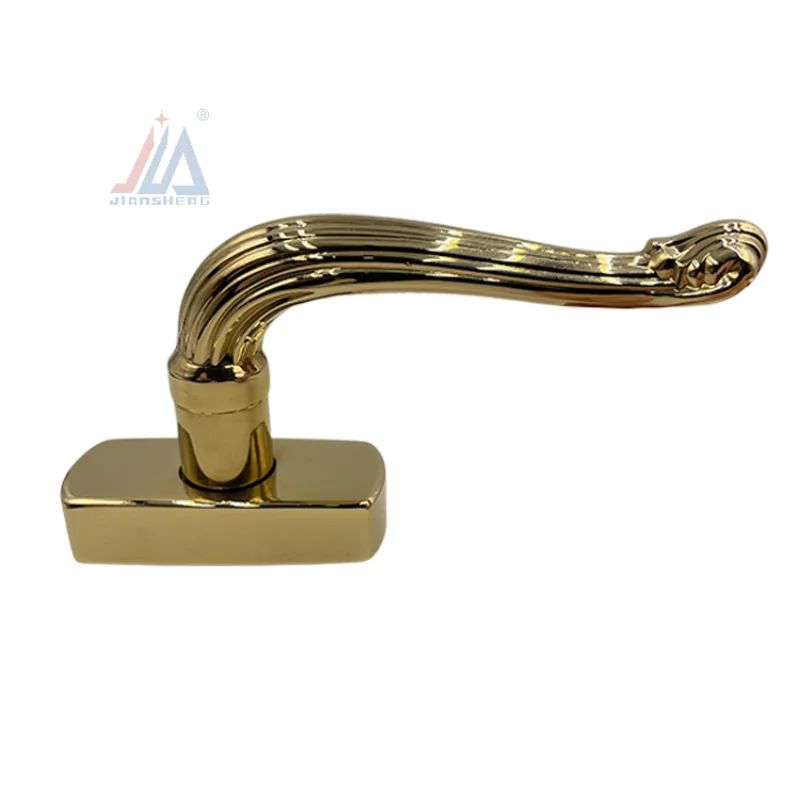 

Antique Gold-Plated Solid Brass Door Handle - Curved Carved Vintage Handle for Aluminum Alloy Windows/Doors Luxury Decorative
