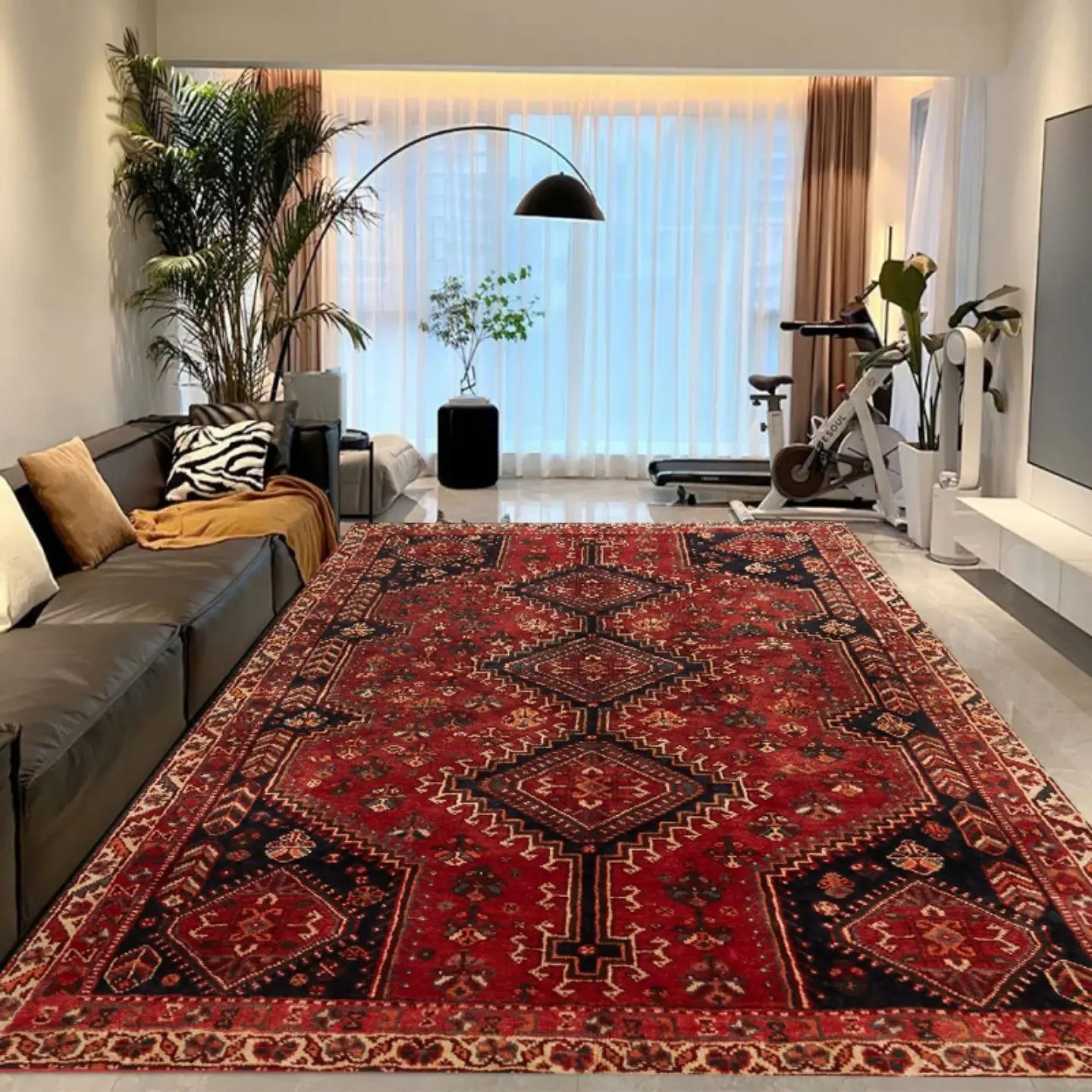 American Ethnic Living Room Sofa Carpet Antiskid Washable Homestay Bedroom Floor Mat Turkish Style Office Decoration Rug Custom