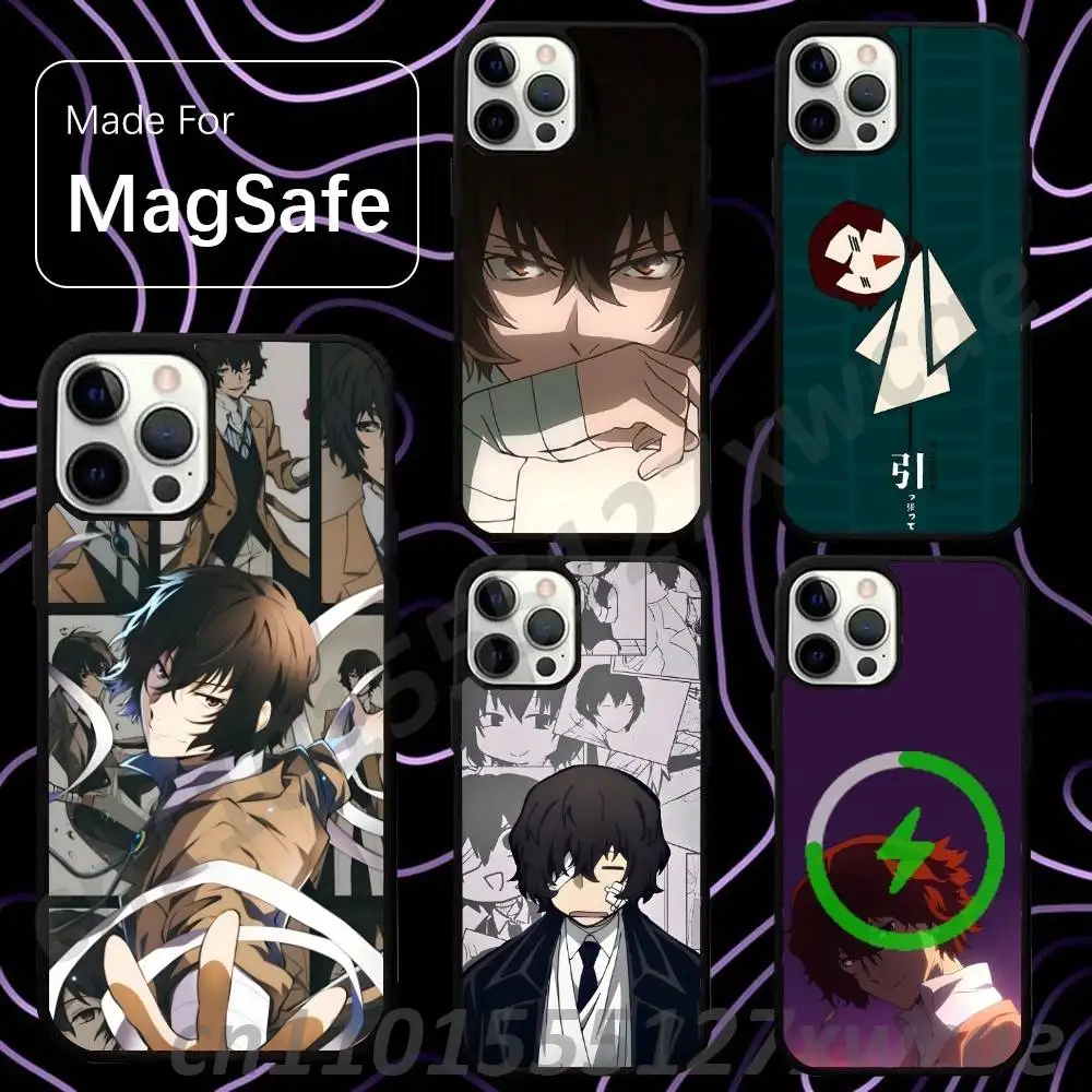 Bungo Stray Dogs Dazai Osamu For Magsafe Wireless Charger Case For iPhone 15,16,17,13,14,11,12,Pro,Max,Plus,E,Air,Mini Magnetic