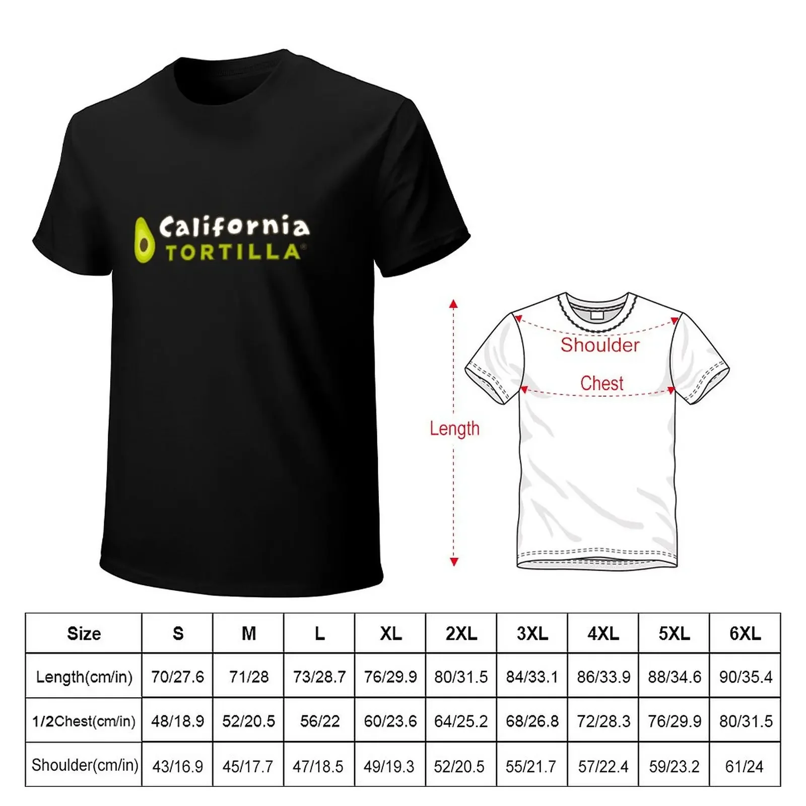 California Tortilla (Mexican grill) T-Shirt sports fans summer clothes Short sleeve tee men