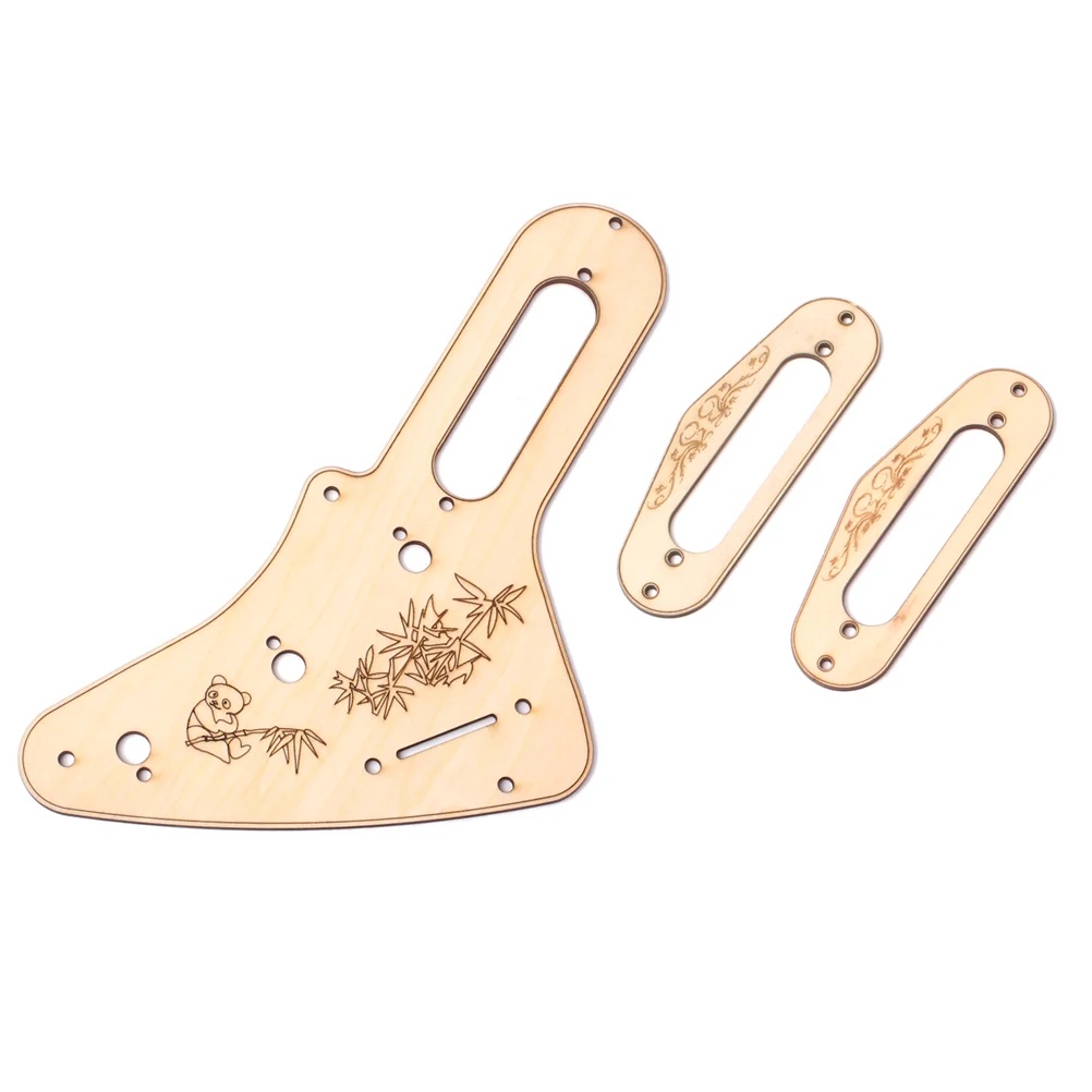 

1pc Maple Wood Set With Pickup Frame Mounting Ring For St Guitar Gb404 Golden Humbucker Replacement Lightweight