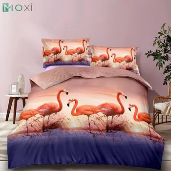 Winter printed 4pcs duvet cover set softly bedding set stereoscopic dense hole warm pillowcase duvet cover home decor