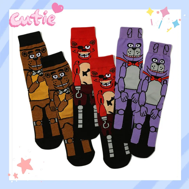 FNAF Adult long Socks Warm  soft and comfortable Five Nights At Freddy's Stocking Ventilate Deodorization Socks Kids Gifts