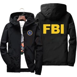 Grafik Fbi Design Männer/Frauen Jacke 2023 Frühling und Herbst bedruckte Mode jacke dünn uns Polizei Bomber Jacken