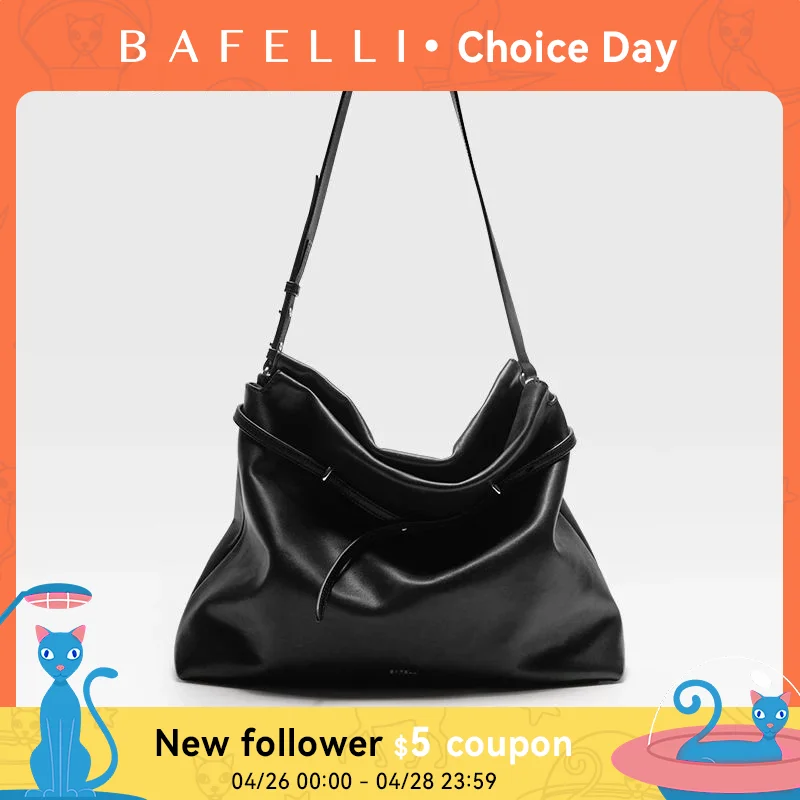 

​ ​ BAFELLI Сумка-тоут подмышки - Мягкая дорожная сумка, кожаная сумка через плечо для женщин, компактный дизайн, легкий кошелек на плечо