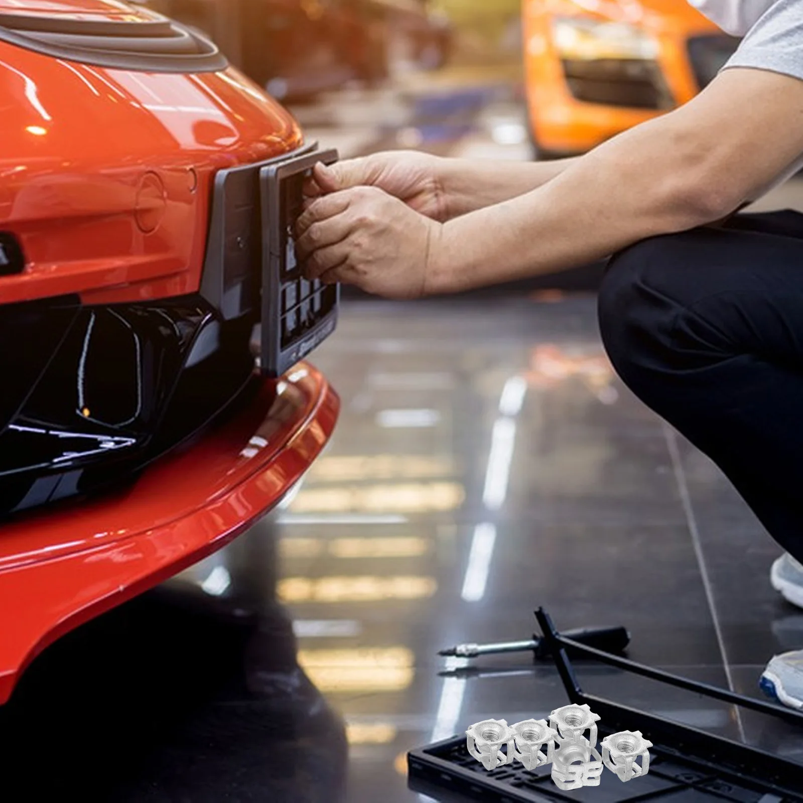 

10Pcs License Plate Frame Screws Sturdy Material Practical Use Enhance Aesthetic Appeal Replacement Car Accessories