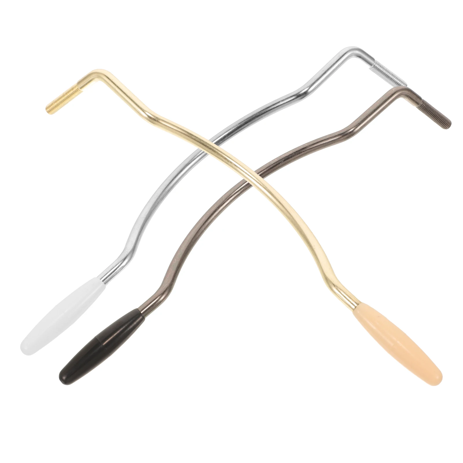 

3pcs Single Tremolo Bridge Arm 6Mm Electric Guitar Whammy Bar Curved Metal Tunable Vibrato System Lightweight Guitar Accessory
