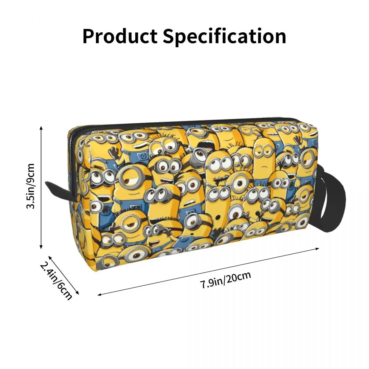 M-Minions Collages Cosmetic Bags For Makeups Couples Aesthetic Storage Organizers Portable Zipper Home Polyester Makeup Bag