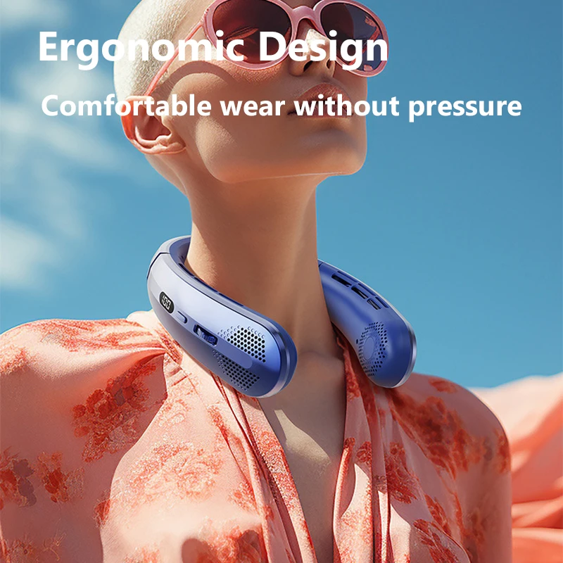 Xiaomi Portable Neck Fan MINI Electric Ventilador Silent Neckband Wearable Cooling FAN USB Rechargeable Neckband Air Cooler image 5