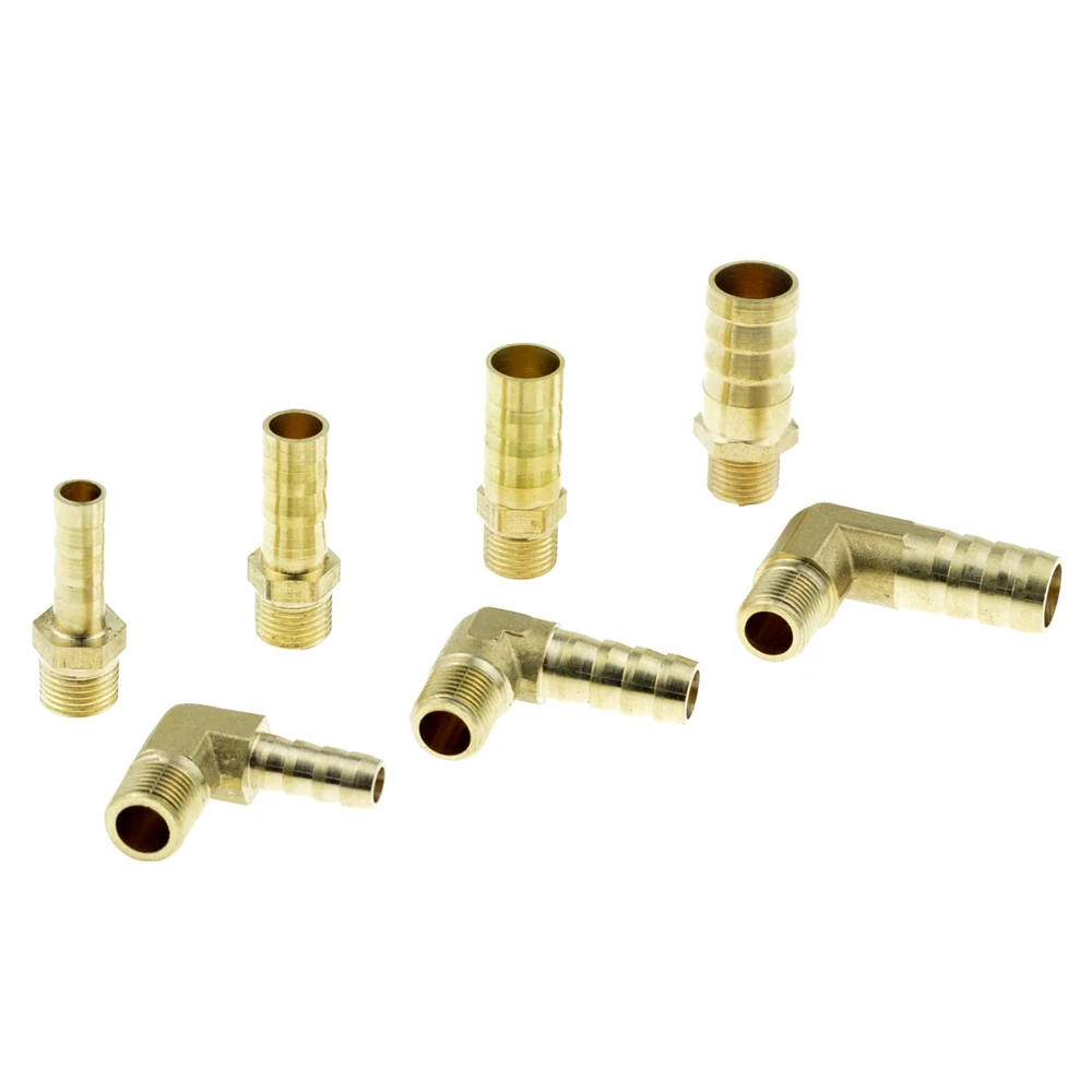 Straight Or Elbow Brass Hose Pipe Fitting 6mm 8mm 10mm 12mm Barb Splicer 1/8\