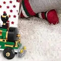 Feliz natal trem papai noel trenó transporte árvore de natal blocos de construção montagem tijolos brinquedos presente natal das crianças