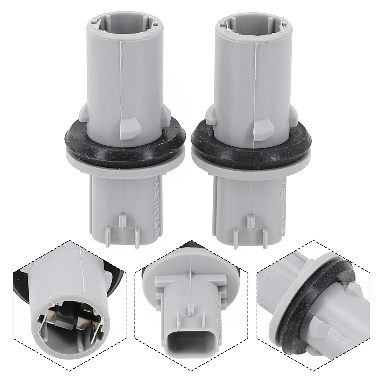 Two Pieces Headlight And Parking Light Bulb Socket For Acura For RL For RLX For TSX For Civic 2004 2017 Plastic Replacement Part