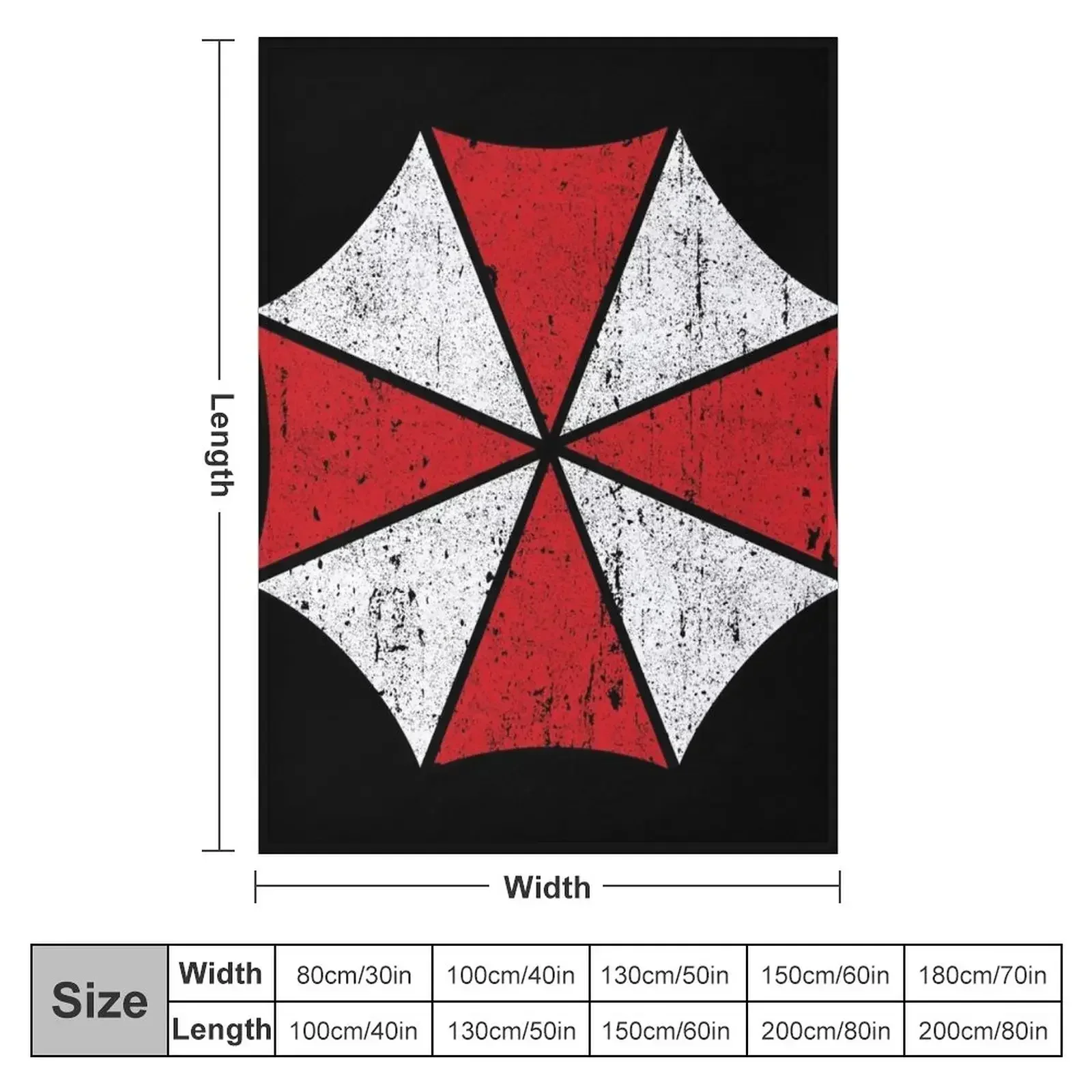 Umbrella Corp Throw Blanket couch cozy soft plush fuzzy picnic outdoor blanket