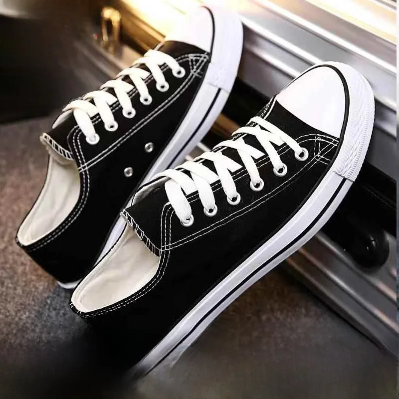 

Men's Casual Canvas oes Lightweight Breathable Anti-slip Low High Top Korean Sle Versatile Sports Board oes