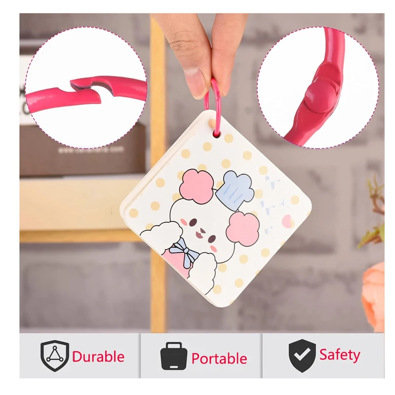 40PCS Metal Loose Leaf Binder Rings for Index Cards Flash Notebook Keychain for Office School Home 10 Colors