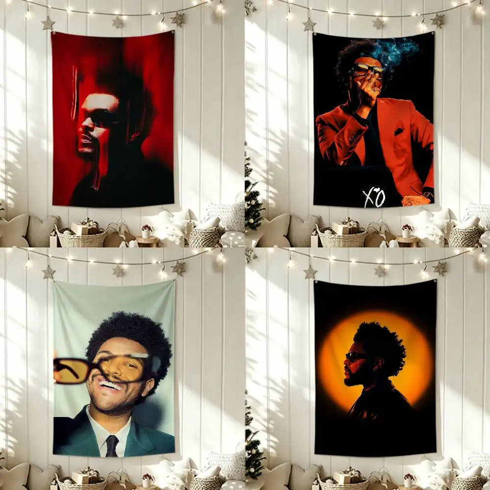 Singer T-The W-Weeknd  Flags Wall Hanging Tapestry Outdoor Garage Room Decorative flag Background Blanket