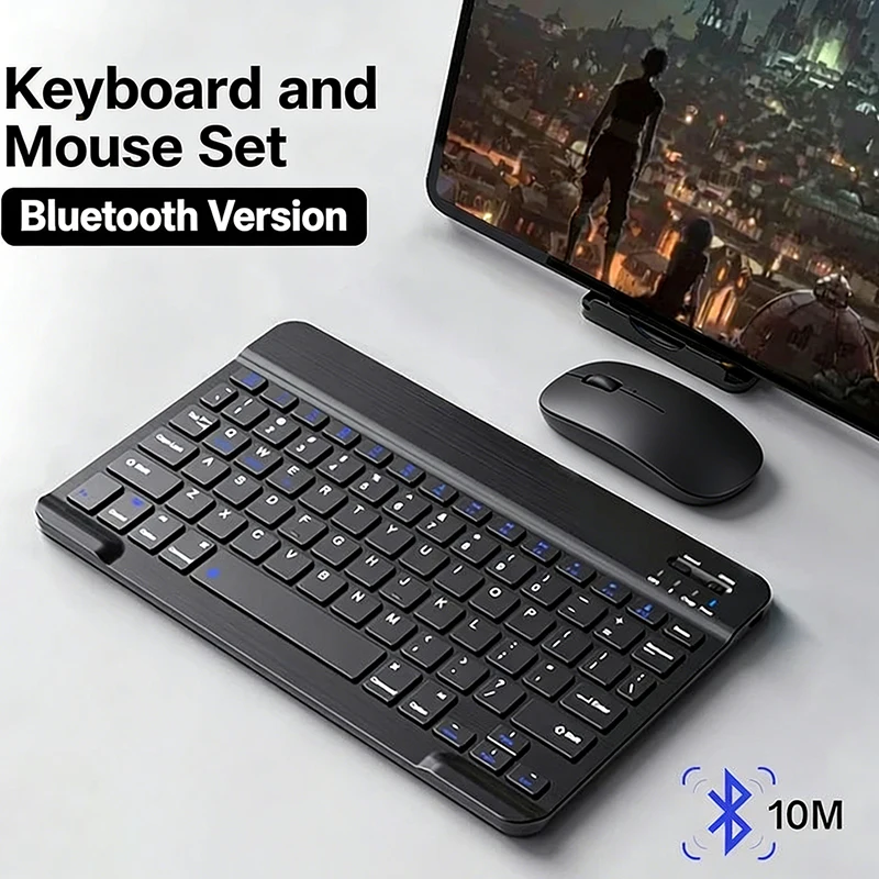 JP-Bluetooth Keyboard and Mouse For iPad Xiaomi Samsung Huawei Phone Tablet Slim Mini Wireless Keyboard For Android IOS Windows