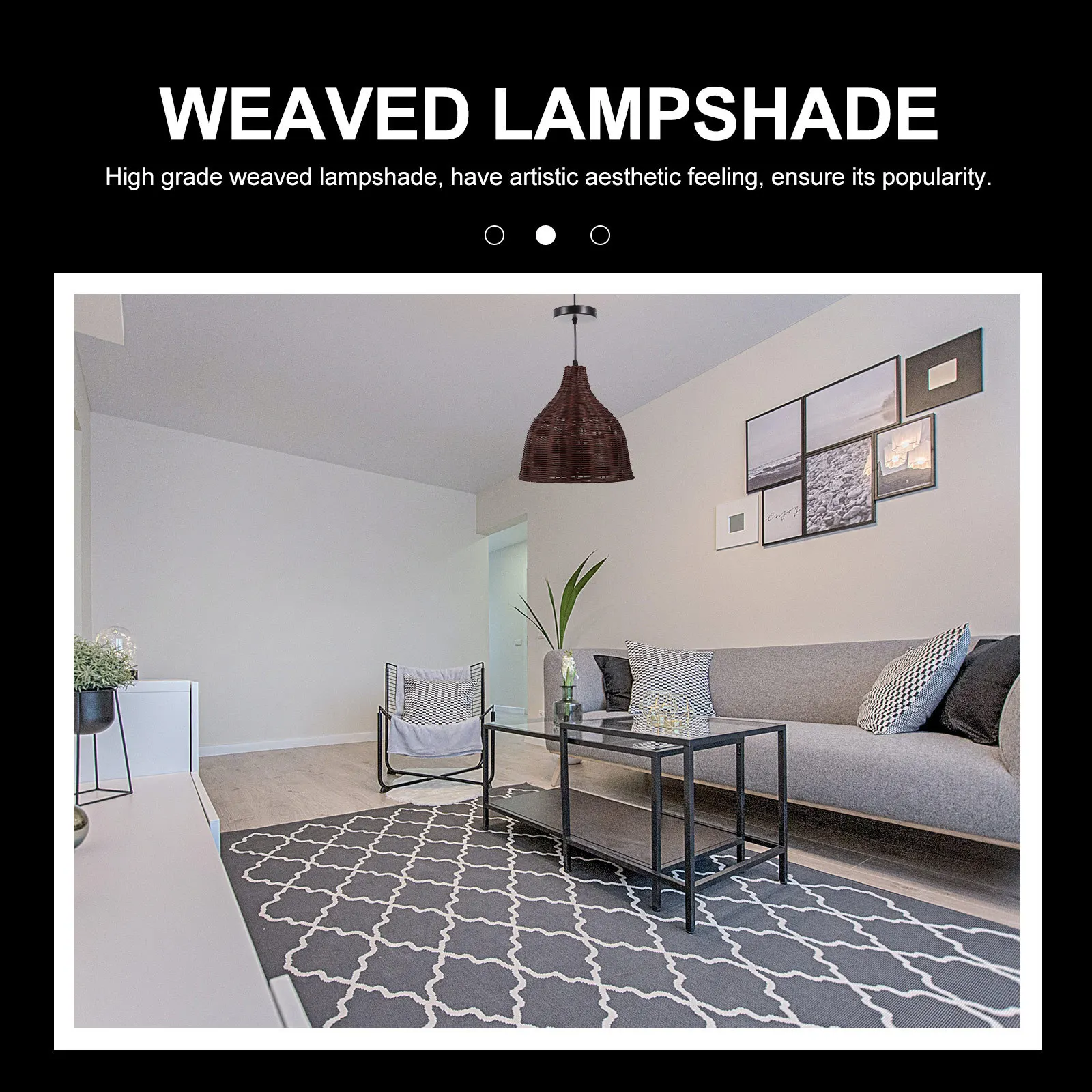 

Rattan Lampshade Durable Woven Ceiling Light Shade Creative Decorative Lamp Cover Practical Ceiling Lamp Lampshade