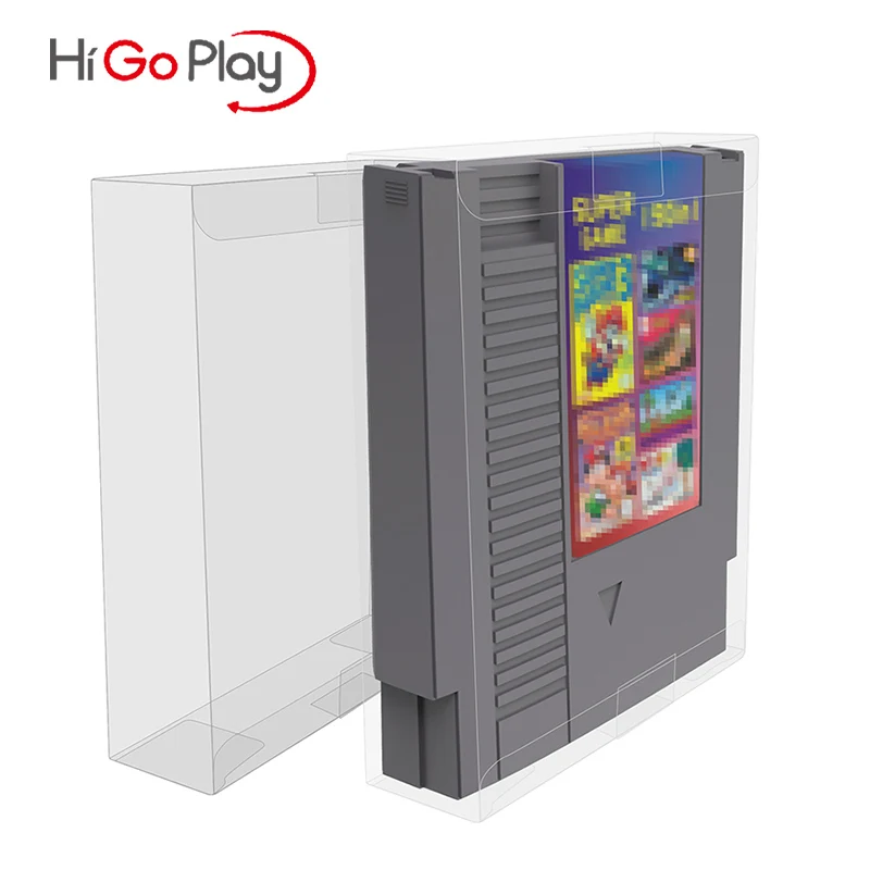 10pcs/Lot Plastic PET Transparent Clear Game Cartridge Protector Cover Box Case For NES Game Cards Protector