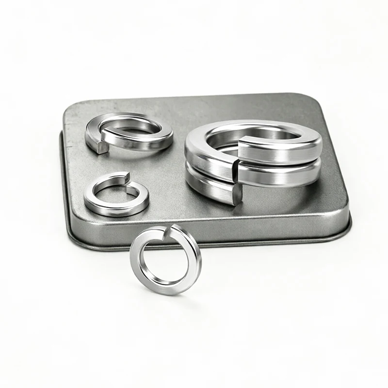 304 Stainless Steel GB93 Split Spring Lock Washers Square End Lock Washers M2 M2.5 M3 M4 M5 M6 M8 M10 M12 M14 M16M18M20M22M24M30