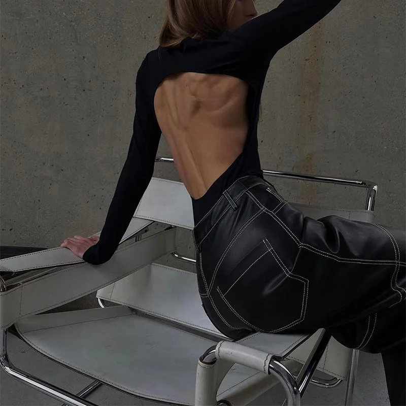 Taille haute tempérament mince droit décontracté PU pantalon pour femmes pantalons longs confortable Faionable dames pantalons décontractés