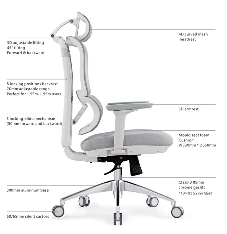 Office chair rotating luxury executive chair mesh manager chair fabric