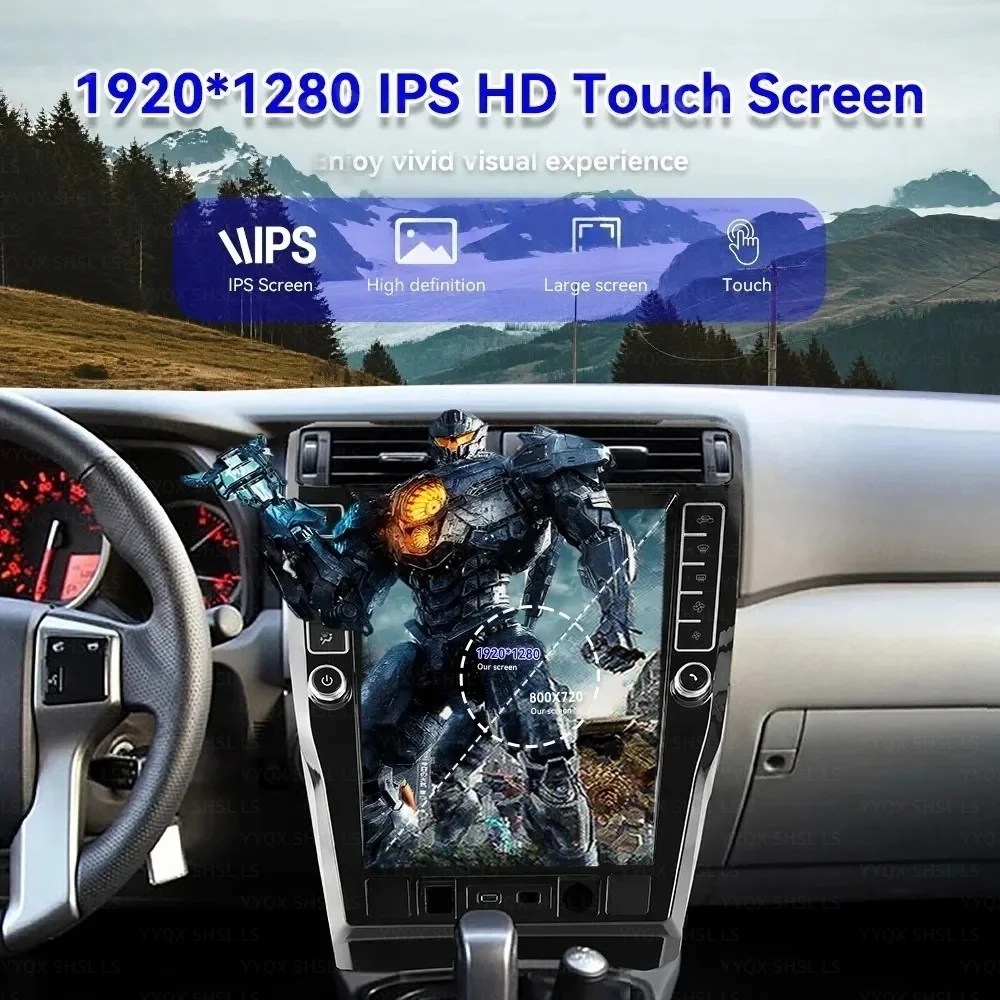 

16,2-дюймовый автомобильный радиоприемник с сенсорным экраном, мультимедийный плеер, стереосистема, GPS-навигация, Android, беспроводной CarPlay для Toyota 4Runner 2010-2022