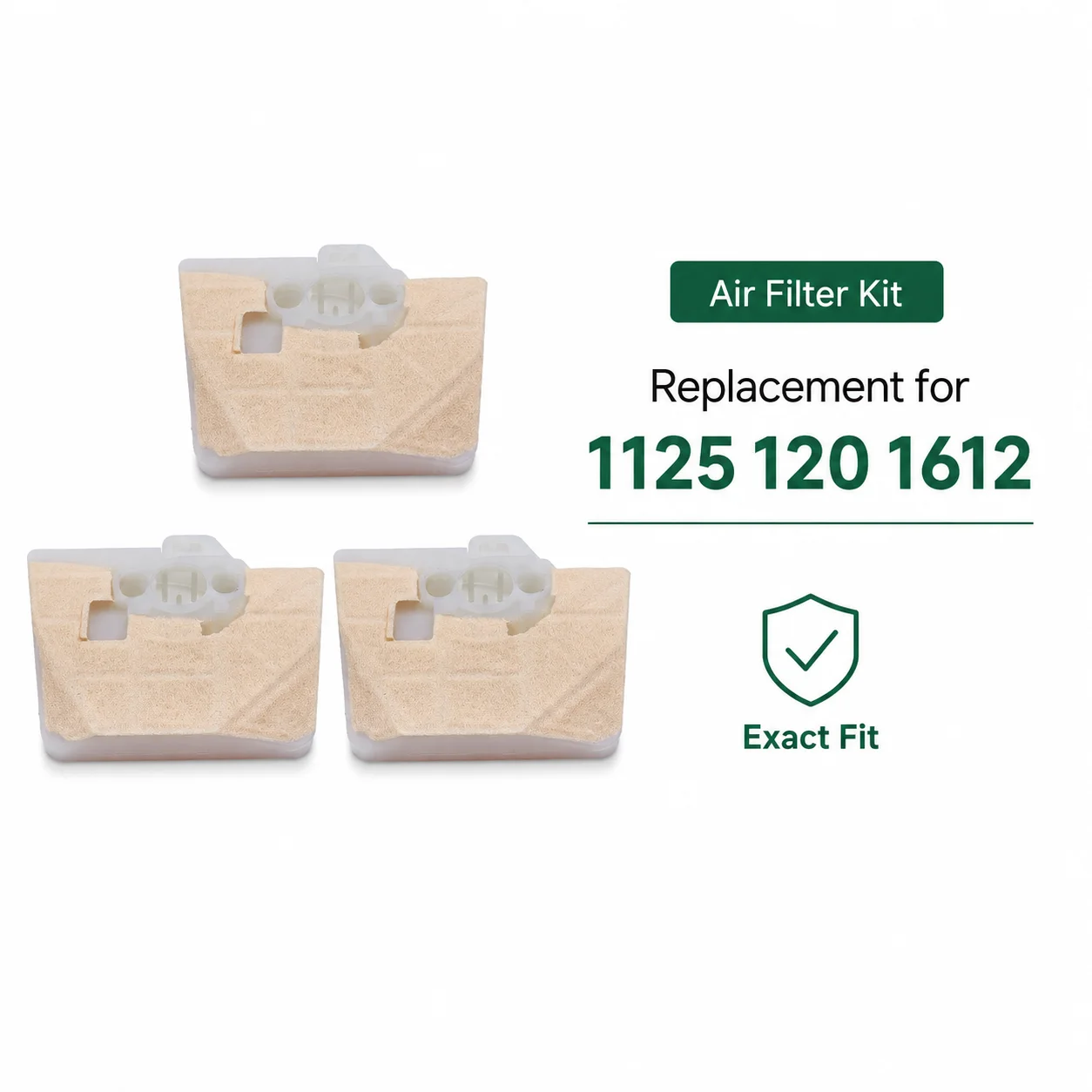 3 Pack Air Filter Kit Replacement OEM 1125 120 1612 For Stihl 034 036 MS340 MS360 Chainsaw Saw Repair Parts Accessories Tools