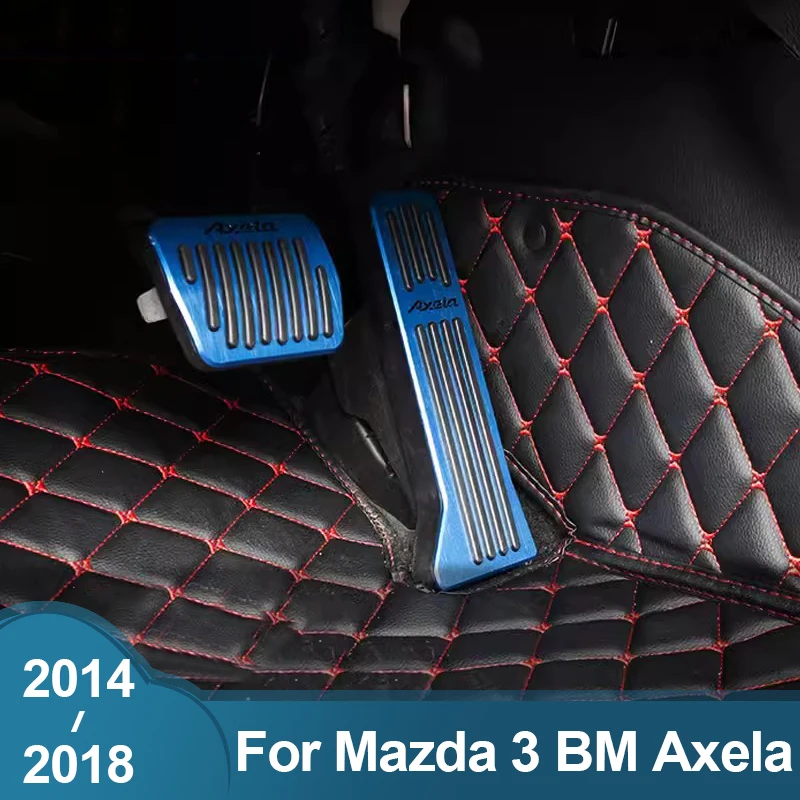 For Mazda 3 Axela BM 2014 2015 2016 2017 2018 Aluminum Car Accelerator Brake Pedal Clutch Pedasl Pad Non-Slip Cover Accessories