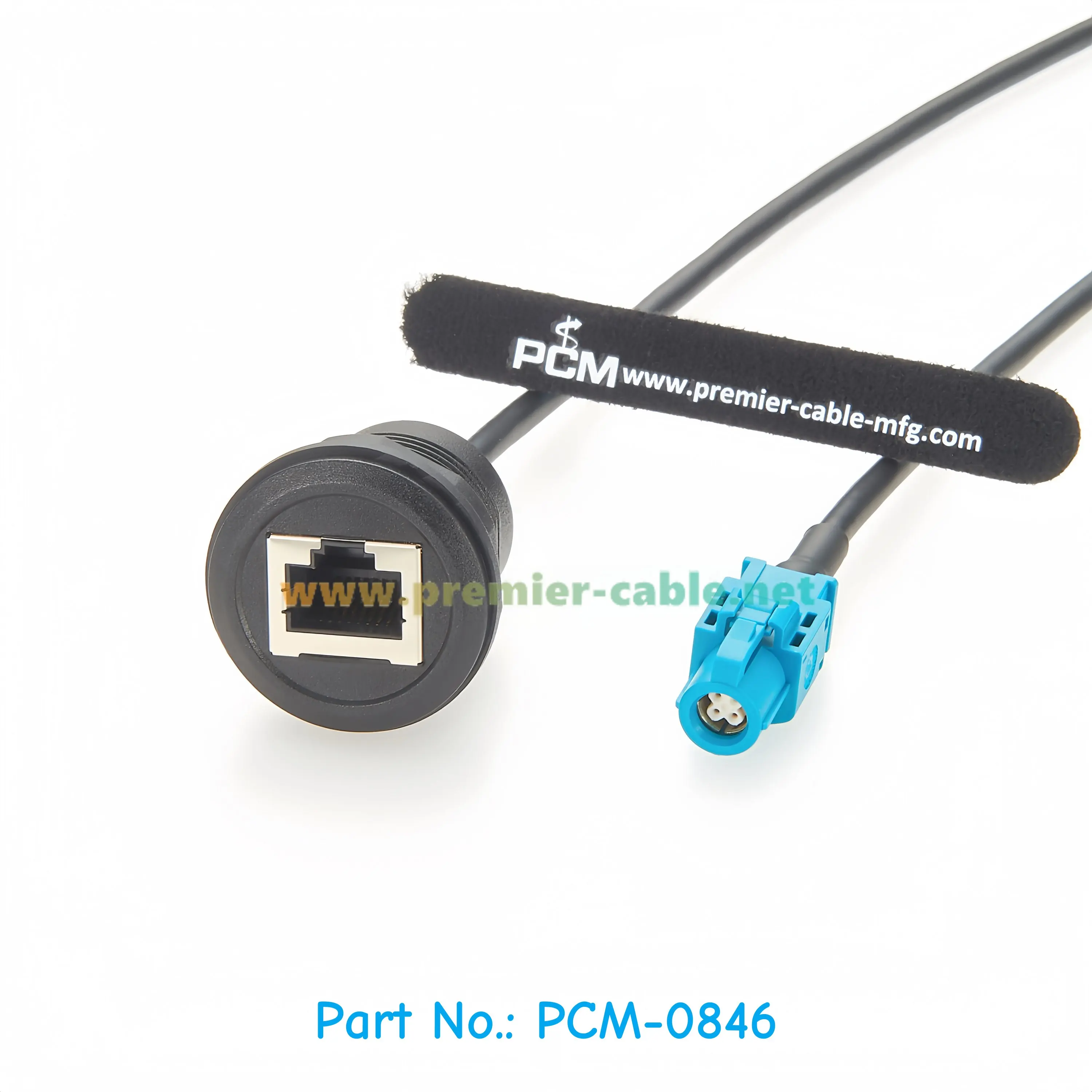 Flush-Panel-Mount HSD Z-Code Buchse auf RJ45 Cat5e Automotive Ethernet-Kabel 1Gbps, geschirmtes Netzwerk-LAN-LVDS-Kabel für ADAS – Detail 1