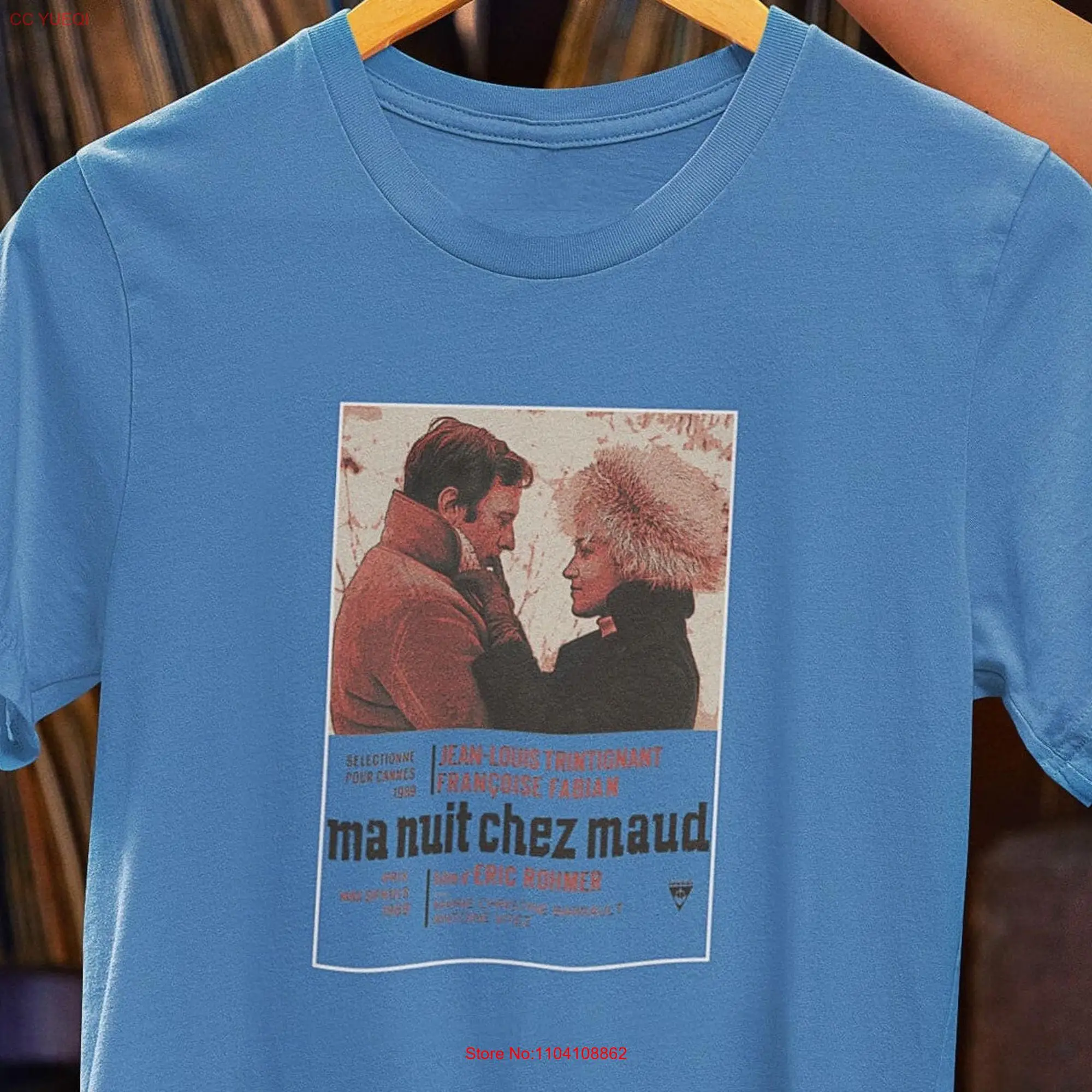 Eric Rohmer My Night at Maud's shirt Tribute tee French Film Fan Apparel Ma nuit chez Maud nouvelle vague Jean Luc Godard