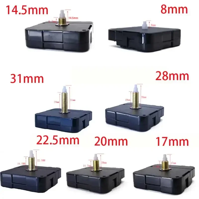 DIY настенные часы, запасные части механизма, ремонт кварцевых часов, стрелки, двигатель часов 20 мм, максимальная толщина циферблата, длина вала 31 мм