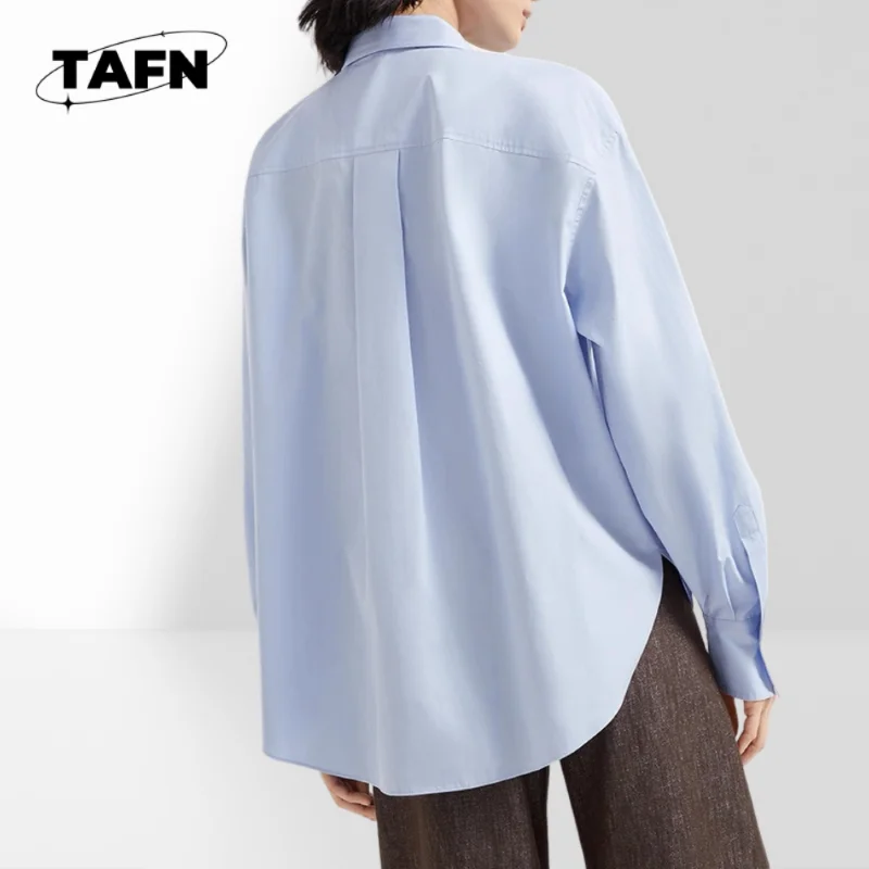 المرأة عالية منخفضة قميص فضفاض القطن الكتان بلوزة المرأة كشكش طوق قميص مكتب كم طويل بلوزة AH0139