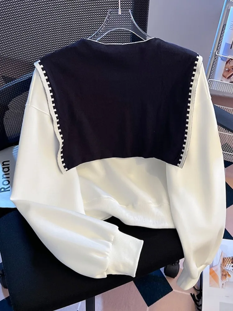 Design originale Lungo Sve rotondo Ne Sciarpa L Felpa con cappuccio da donna Inizio autunno ort Sle Top in fibra elastica in misto cotone