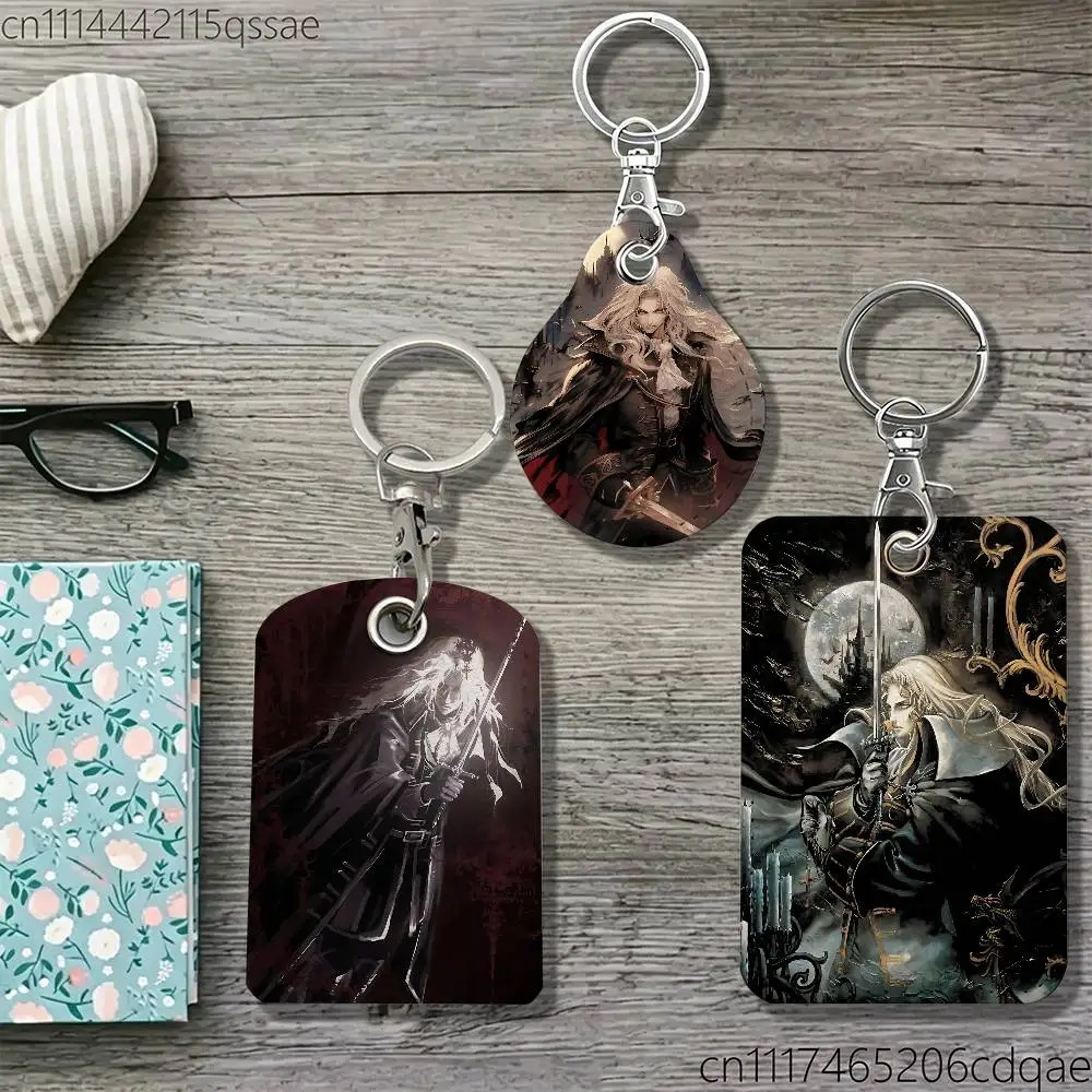 Anime Castlevania Alucard For AirTag Case Card Sleeve Holder ID Credit Bank Access Keychain For Air Tag Shell