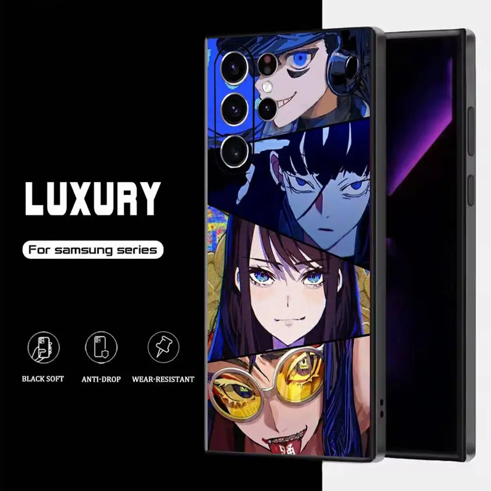 Custodia per telefono artista A-Ado per Samsung S25, S24, S23, S22, S21, S20, S10, Ultra, Plus, Lite, FE, Cover morbida in silicone nero