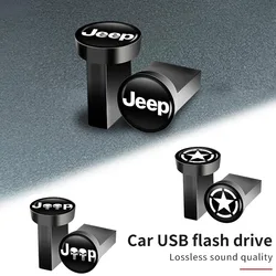 Car Interior 16GB/32GB/64GB USB Flash Drives Mini Metal Memory Stick For Jeep Grand Cherokee Compass Patriot Renegade Wrangler