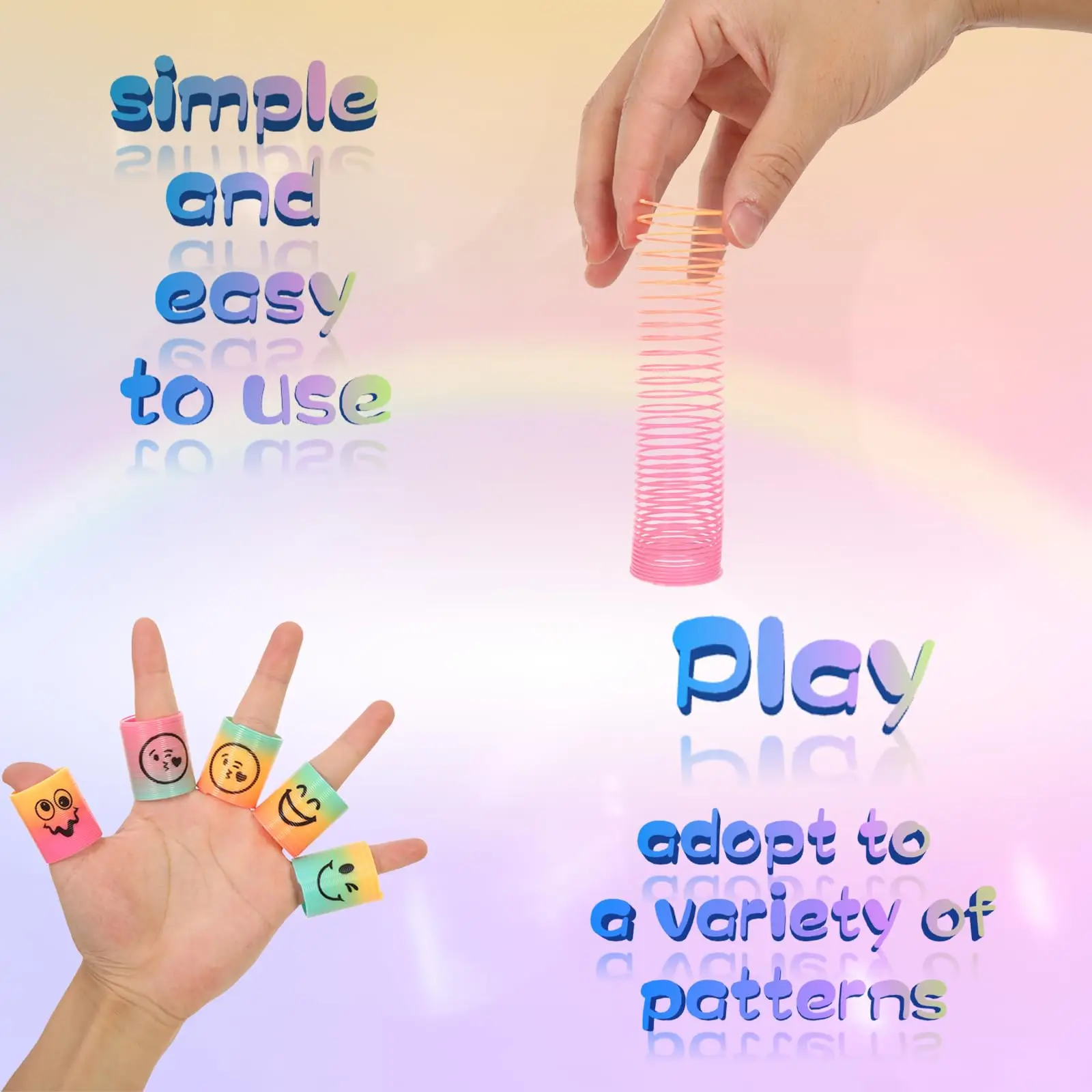 10/20/30 Stück Regenbogen-Zauberfedern für Kinder, flexibles, lustiges Spielzeug für Geburtstagsfeiern, kleine Piñata-Füller, Gastgeschenk – Detail 3
