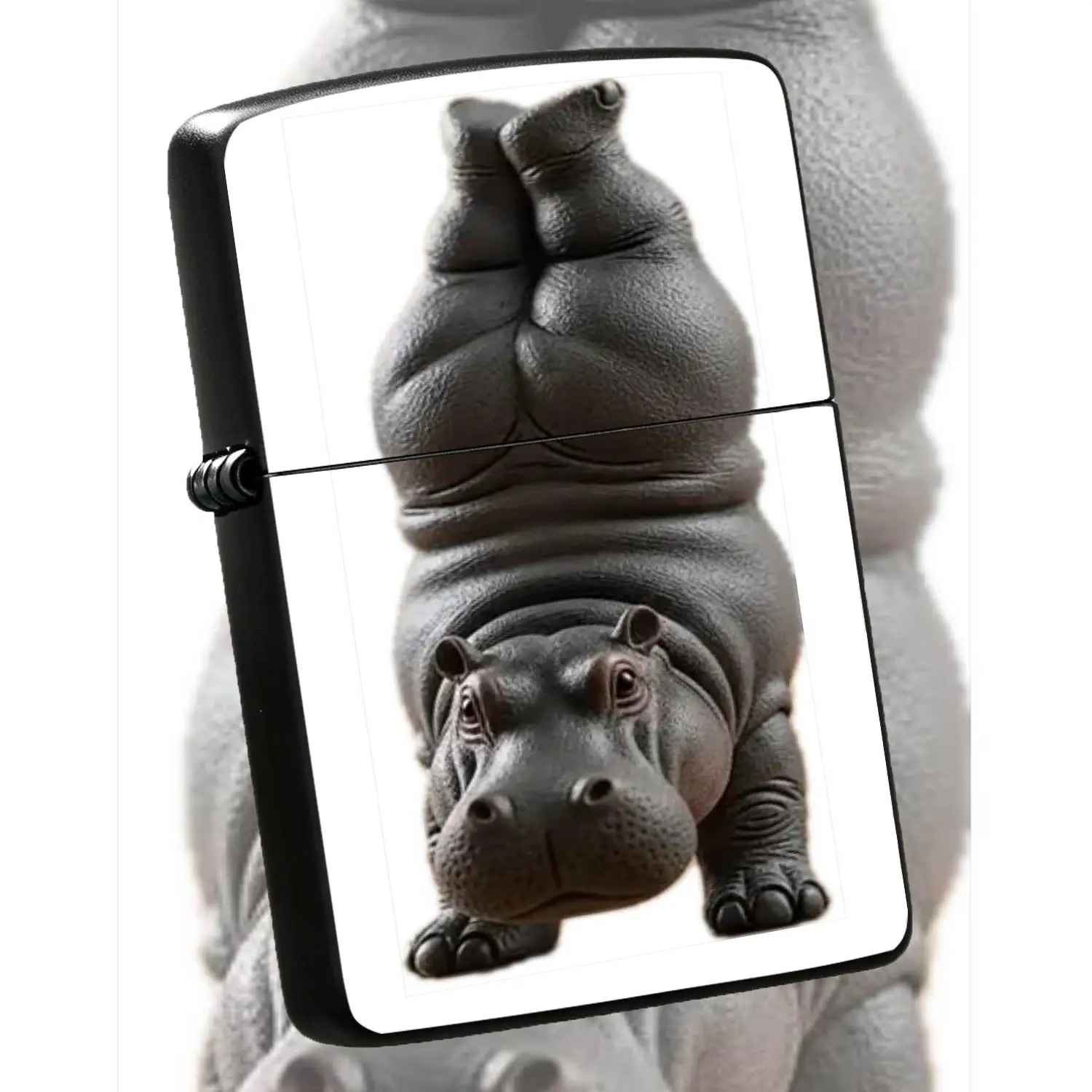Creative Funny Yoga Hippo Lighter Cute Chubby Inverted Hippo Sculpture Style Igniter Unique Novelty Artistic Desktop Decor Versatile Practical Accessory For Daily Use Gifting Party Camping Home And Outdoor Scenarios A Humorous And Interesti